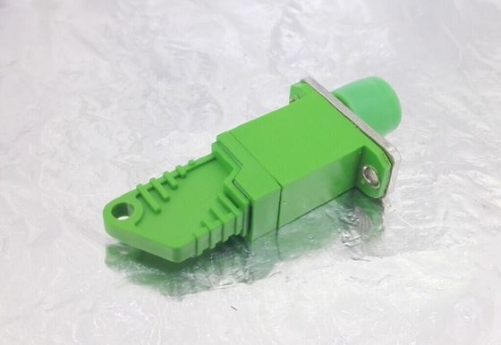 Fiber Optic E2000/APC To FC/APC Hybrid Adapter Simplex Single Model Green Color