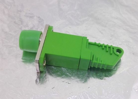 Fiber Optic E2000/APC To FC/APC Hybrid Adapter Simplex Single Model Green Color
