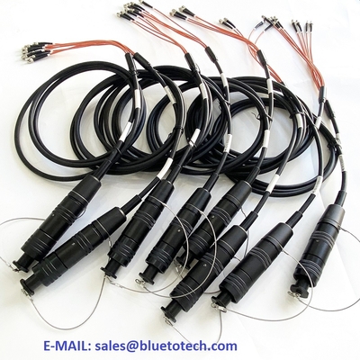 TFOCA к ST 4CH Сборка тактических волоконных кабелей водонепроницаемая военная TFOCA к ST 4 Ядра волоконно-оптического патча