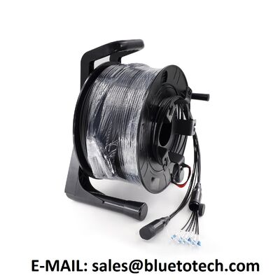 Бронированный оптический патч-корд FTTA 4 волокна TPU 5.0 мм LC-LC одномодовый TPU бронированный оптоволоконный патч-корд LC/UPC-LC/UPC 4 волокна SM 5 мм